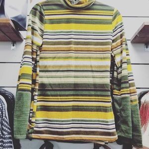 Reborn J Striped Turtleneck Sweater Long Sleeve